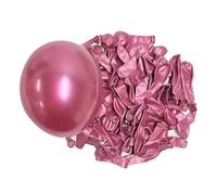 Gumney 50 palloncini metallici cromati, rotondi da 12,7 cm, in lattice, per compleanni, feste, matrimoni, fidanzamenti, lauree, colore rosso