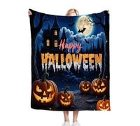 Gumntun Coperta Pile Matrimoniale 240 x 260 Notte di Halloween, Morbida Coperte per Letto Matrimoniale, Traspirante Delicato sulla pelle Soffice e Calda Coperta Pile per Adulti