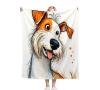 Gumntun Coperta Pile Matrimoniale 240 x 260 Pastore Tedesco Cuore Rosa, Morbida Coperte per Letto Matrimoniale, Traspirante Delicato sulla pelle Soffice e Calda Coperta Pile per Adulti_B8142