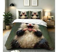 Gumntun Copripiumino Matrimoniale 240x220 cm Topo Animale con 2 Federe-A48