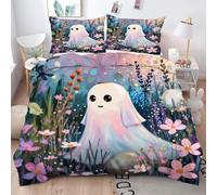 Gumntun Copripiumino Matrimoniale 260x240 cm Fantasma Colorato, Lavabile in Lavatrice Completo Letto, 3D Microfibra Stampa Biancheria da Letto per Tutte Le Stagioni, 2 x Federe 50x80 cm