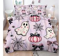 Gumntun Copripiumino Matrimoniale 260x240 cm Fantasma Colorato, Lavabile in Lavatrice Completo Letto, 3D Microfibra Stampa Biancheria da Letto per Tutte Le Stagioni, 2 x Federe 50x80 cm_h509