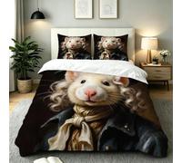 Gumntun Copripiumino Singolo 135 x 200 cm Topo Animale per Bambini-A67