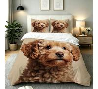 Gumntun Copripiumino Una Piazza e Mezza 200x200 Cane Teddy Marrone-A345