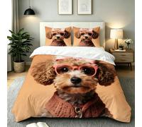 Gumntun Copripiumino Una Piazza e Mezza 200x200 Cane Teddy Marrone-A361