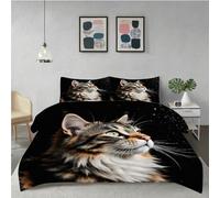 Gumntun Copripiumino Una Piazza e Mezza Lupo Viola Sotto Il Cielo Stellato, Copripiumino In Microfibra con Cerniera e 2 Federe 50x80 cm, Set Di Biancheria Da Letto 200x200 cm_15702a