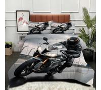 Gumntun Piumone in Microfibra 200x200 cm Stampe con Motociclette, Piumino in Stampato Super Morbido e Leggero, 3D Microfibra Trapuntino Una Piazza e Mezza per Ogni Stagione_10393a