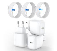 GuMosh 20W USB C Adapter, Caricabatterie USB C Progettato Appositamente per iPhone Fast Charger Type C con iPhone 17/16/15/14/13 Plus Pro Max Mini,Samsung Galaxy S25/24/23 Caricabatteria USB C,3 Pack