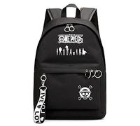 Gumstyle Anime One Piece Monkey D Luffy Zaino Scuola Laptop Backpack Donna Ragazza Rucksack Borsa da Scuola Cosplay Casual Daypack Zainetto da Viaggio Nero/19