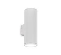 Gun ap2 big IP44 applique parete per esterno giardino doppio diffusore bianco ve
