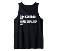 GUN CONTROL (sostantivo) divertente maglietta Pro Gun DeFNITION Canotta
