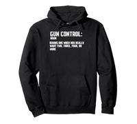 GUN CONTROL (sostantivo) divertente maglietta Pro Gun DeFNITION Felpa con Cappuccio