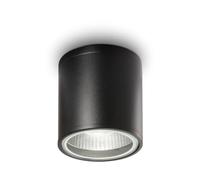 IDEAL LUX Plafoniera moderna Gun PL1 Alluminio Nero 1 luce GU10