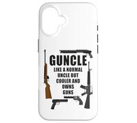 Guncle - Like a Normal Uncle But Cooler and Owns Guns Custodia per iPhone 16