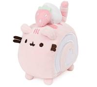 Gund Roll Cake Pusheen Sweet Dessert Squishy Peluche Animale Gatto e Soddisfante Tessuto Elasticizzato per Età 8 in su, Rosa e Viola, 10,2 cm