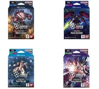 Gundam Card Game Starter Deck Bundle ST11 ST12 ST13 ST14 - 4 Mazzi ENG + 100 Sleeves VALORATCG