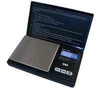 GundG MS - Bilancia di precisione digitale tascabile, per oro/monete/lettere, 1000g/0,1g, colore: Nero