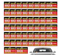 Gungtj Bad Parking Stickers - Segnale di avvertimento finto biglietto di parcheggio, 50 biglietti divertenti con scritta "You Parked Like an Idiot", biglietti da visita Bad Note, per auto