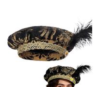 Gungtj Cappello berretto rinascimentale - Accessorio per testa di travestimento rinascimentale Cosplay - Cappello da costume Tudor per Cosplay,per feste, festival, celebrazioni, carnevali, sfilate e