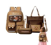 Gungtj Capybara Backpack, Large Capacity Bookbag with Reflective Strip, Cute Capybara Shoulder Bag, Pencil Case Included, Ideal for College Students, Picnic, Birthday, Christmas Surprise