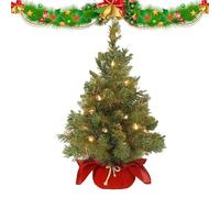 Gungtj Christmas Tree, Artificial Pine Tree, 60cm Pre-lit Christmas Tree, Warm White LED Lights, Holiday Decoration, Compact Christmas Tree, Realistic Artificial Tree, Small Christmas Decor,
