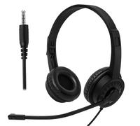 Gungtj Cuffie cablate con microfono, cuffie per computer a forma di noise-cancelling, cuffie cablate con microfono, cuffie chiare e acustiche, cuffie per computer a cancellazione, cuffie per studying,