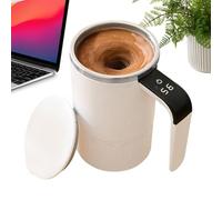 Gungtj da caffè auto-agitante, con display magnetico automatico della temperatura, portatile, automatica, per latte, tè, cacao, proteine in polvere, bevande, casa, cucina, ufficio, viaggi
