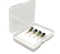 Gungtj Esca Da | Kit di 4 Pezzi Leggere e dal Design Realistico - Artificiali a Forma di Mosca per Acqua Salata | per la di Salmone Persico in Fiume Lago e Mare per tori