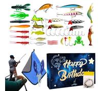 Gungtj Esca da pesca, set di esche da pesca, realistiche, per bar, calendigane, trote, marigane, pesce gatto, salmone dorato, acqua salata, acqua , surf, barca lago mare, uomini padre