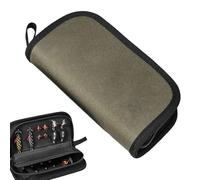 Gungtj Fishing Tackle Case, Fishing Lure Bags, Fly Storage Case, Portable Gear Wallet for Freshwater and Saltwater, Compact Binder, Sturdy Construction, Daily Use, Olive Green Color
