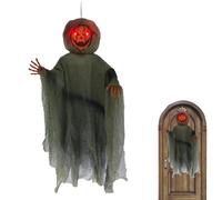 Gungtj Flying Ghost Halloween Decor, Skull Decorations with Red Eyes, Halloween Hanging Skeleton Ghost, Grande Skeleton Ghost Decor, Halloween Flying Skeleton Props Suitable for Party Supplies