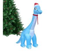Gungtj Gonfiabili Natalizi | 3.6m Dinosauro Addobbo Esterno con Luci LED | Gonfiabili Natalizi Da Esterno Con Cappello Di Babbo Natale | Per Porta D'Ingresso Cortile Halloween Festa Scuola