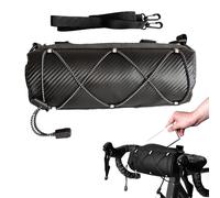 Gungtj Handlebar Bag, Waterproof Cycling Pouch, 3.94x9.45 inches Adjustable Shoulder Strap Tube Bags, Front Frame Pouch for Bike Storage, Barrel, Bicycle Vehicles and Outdoor Travel Use