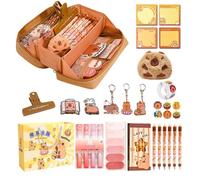 Gungtj Large Pencil Case, Capybara Stationery Set, Makeup Brush Pouch, High-Capacity Design, Includes Stickers and Clips, Ideal for Students, School, Desk Organization