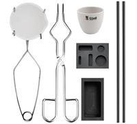 Gungtj Melting Casting Kit - Gold Smelting Kit, Crucible Graphite Torch with Casting Molds, Helps Melt Metals Like Silver, Copper Aluminum Iron for Jewelry Weights, Ideal for Smelting Refining Home