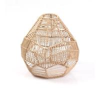 Gungtj Paralume per lampada a sospensione in tessuto, copertura decorativa per plafoniera, paralume in finto rattan, per soggiorno