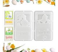 Gungtj per candele in silicone, 2 pezzi, riutilizzabili per attività creative, stampo per candele per Pasqua, per il libero, creativo, famiglia, studenti, adulti, uomini, donne, Pasqua