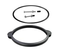 Gungtj Pool Filter Clamp, Outdoor Filter Systems Parts, Leakproof Filtration System Valve Clamps Assembly for Outdoors, Pools, Garden, Backyard, Lawn, Color Black, Easy to Use