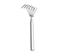 Gungtj Rastrello resistente, manico lungo, antiruggine, rastrello per paesaggio, utensili manuali per diserbo, scavare, livellare, allentare il terreno, per esterni, cortile, prato, foglie