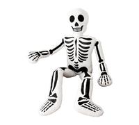 Gungtj Skeleton Plush, Halloween Soft Skull Pillow, 15.75 Inches Soft Materials, Cozy Stuffed Cushion, Fun Decorative Accent for Sofa, Bed, Living Room, Workplace, Travel, and Holiday Photos