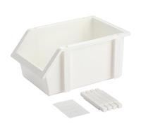 Gungtj Stackable Baskets, Food Storage Drawers, White Toy Organization Boxes, Kids Room Organizers, Pantry Floor Storage Sneakers for Screws, Small Items, 9,33 x 6,18 x 4,53 pollici