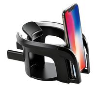 Gungtj Supporto Portabicchieri per Auto, Supporto per Telefono Antiscivolo e Antiurto | Supporto per Griglia di Aerazione Auto - per Borraccia, Tazza, Lattina di Caffè, Succo, Tè