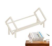 Gungtj Tabletop Shelves, Tilted Desktop Bookcase, Carbon Steel Cookbook Shelf, Multifunctional Storage Rack, 15.7in Organizer, 15.75x10.24x11.02 Inches, Home, Office, And Living Room