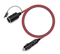 GUNGY 1M Prolunga Accendisigari 12V/24V Presa Accendisigari 16AWG Cavo di Prolunga Auto Impermeabile con Fusibile 15A per Camper Caravan Frigo Compressore