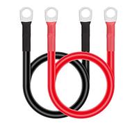 GUNGY 2 Pezzi Cavi Batteria Auto 50cm 16mm² Cavi Inverter Batteria 5AWG 12V Cavo Batteria con Capicorda ad Occhielli M10 per Camion Moto Marina Solare Rosso e Nero