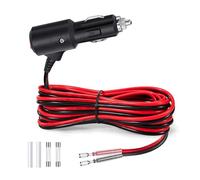 GUNGY 3 Metri Prolunga Spinotto Accendisigari Auto con Interruttore 12V/24V Presa Accendisigari Cavo 14AWG Spina Accendisigari Maschio con Fusibile 15A per Auto SUV Camper