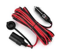 GUNGY 5M Prolunga Accendisigari 12V/24V Presa Accendisigari 16AWG Cavo di Prolunga Auto Impermeabile con Fusibile 15A per Camper Caravan Frigo Compressore