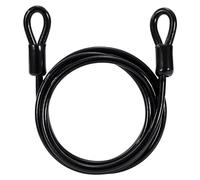 GUNGY Cavo Antifurto per Biciclette Cavo di Sicurezza Bici in acciaio 1.8M di Lunghezza 6mm Spessore con Rivestimento in PVC per Lucchetti Lucchetto a U o Disco Nero