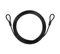 GUNGY Cavo Antifurto per Biciclette Cavo di Sicurezza Bici in acciaio 2M di Lunghezza 4mm Spessore con Rivestimento in PVC per Lucchetti Lucchetto a U o Disco Nero