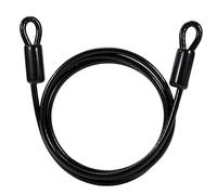 GUNGY Cavo Antifurto per Biciclette Cavo di Sicurezza Bici in acciaio 2M di Lunghezza 8mm Spessore con Rivestimento in PVC per Lucchetti Lucchetto a U o Disco Nero